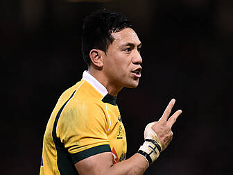 Australian players shave their...